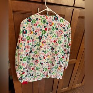 Holiday scrub top. Size small.